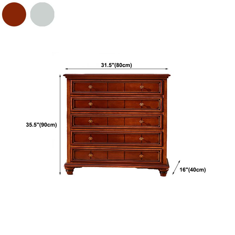 Glam Style Storage Chest Solid Wood Storage Chest Dresser with 3/4/5 Drawers