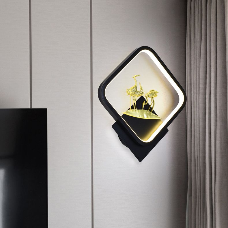 Kids Style Square Shape Wall Light Metal 1 Light Wall Mount Light