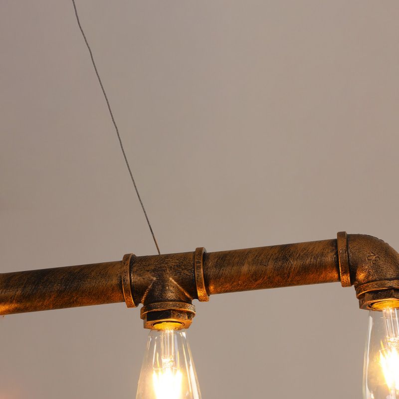 Lampadario il lampadario lineare in stile lampadario lineare di arrugginitura in metallo