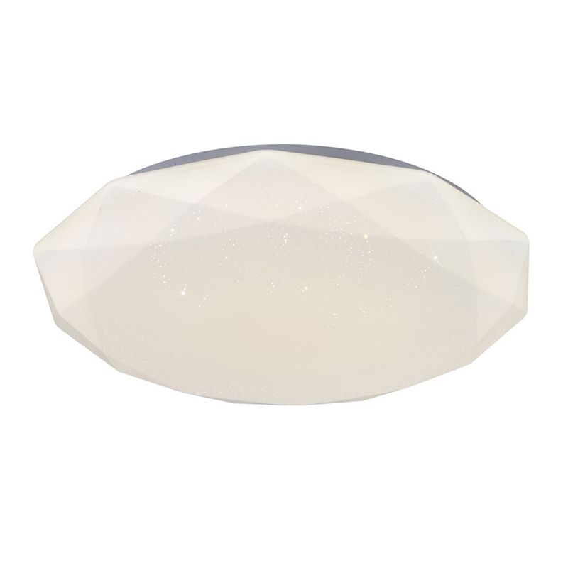 Modern Style Geometry Ceiling Light Metal 1 Light Ceiling Lamp for Bedroom in White