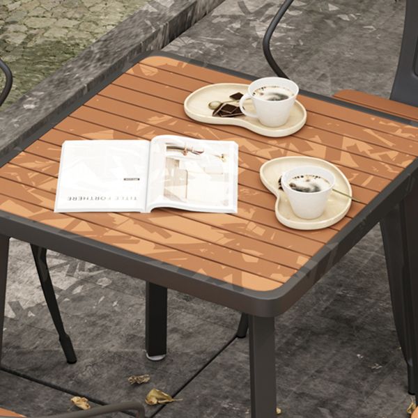 Square Dining Table Industrial Reclaimed Wood Dining Table with 4 Legs