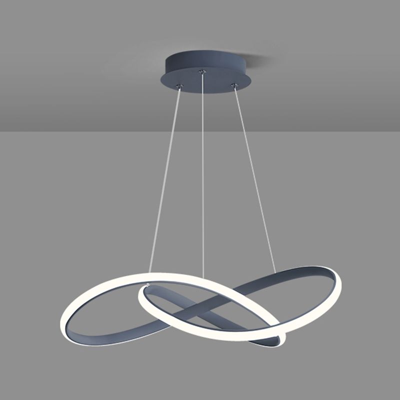 Linear Shape Chandelier Lamp Modern Single Light LED Hanging Light for Bedroom