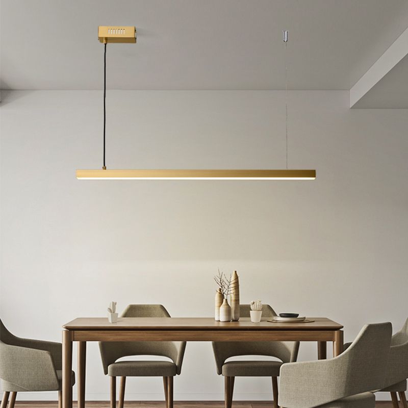 Luz de la isla lineal de estilo moderno metal 1- iluminación de la isla ligera