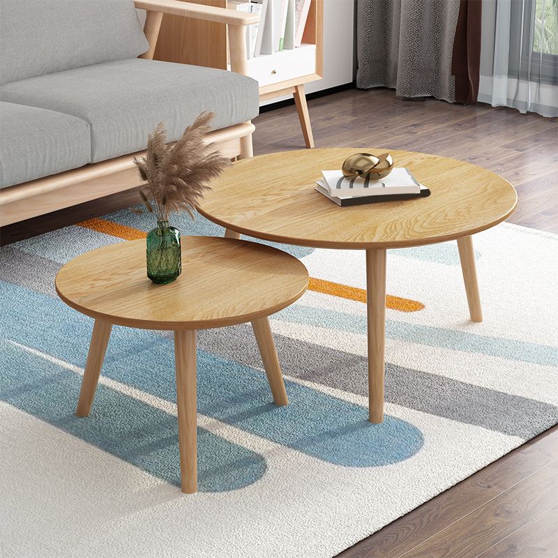 Contemporary Coffee Table Wooden 3 Legs Coffee Cocktail Table