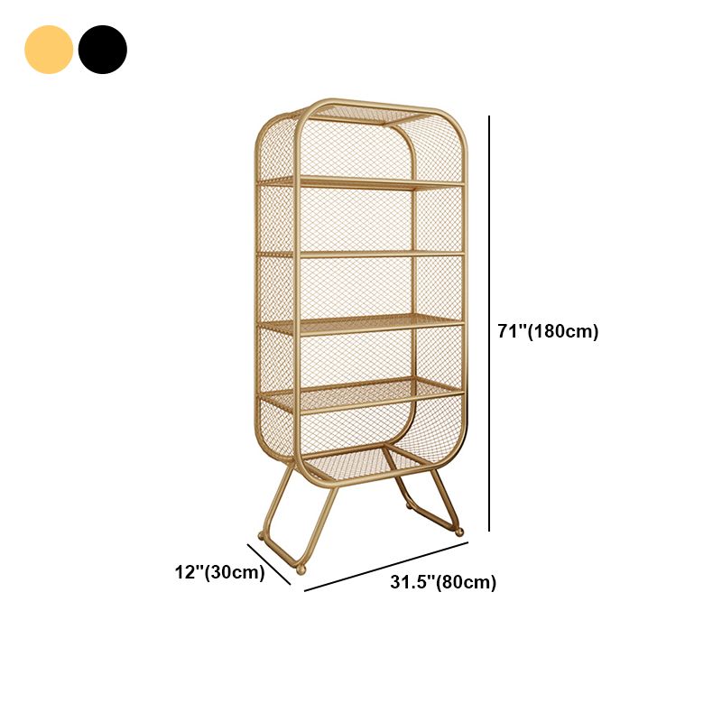 Closed Metal Bookcase Shelf Industrial Shelves for Study Room