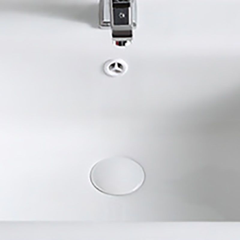 Modern Drop-in Bathroom Sink Porcelain with Overflow Basin Sink(Not Included Faucet)