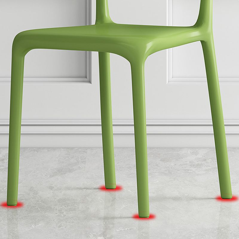 Modern Indoor-Outdoor Chair Plastic Open Back Dining Chair Set