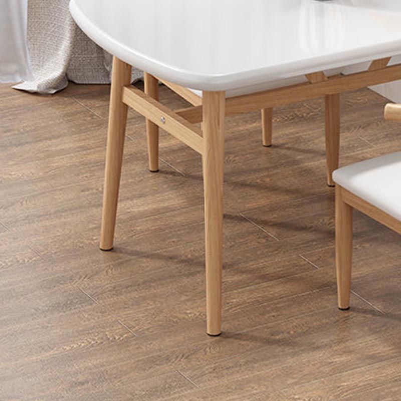 Rectangular Wood Dining Table Modern Furniture with 4 Legs for Home