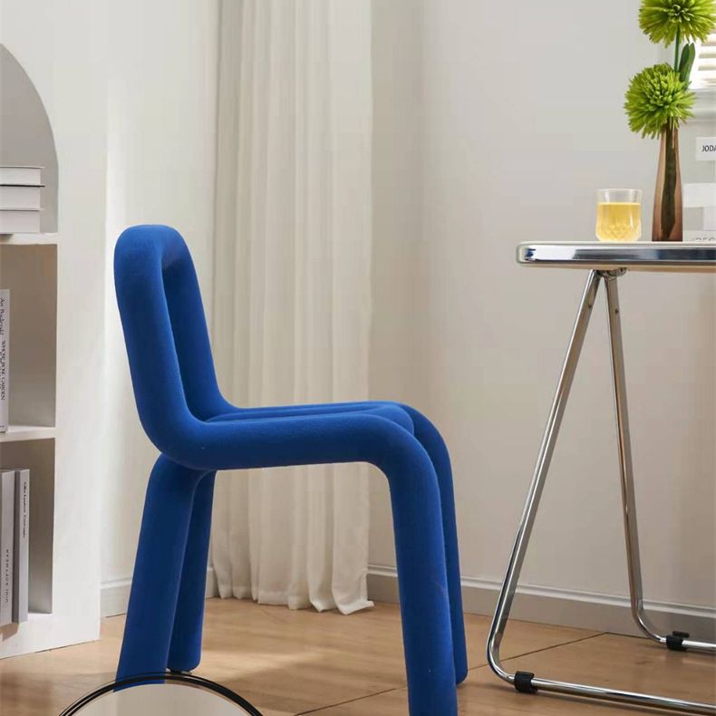 Designer Style Armless Chair Open Back Home Dining Side Chair