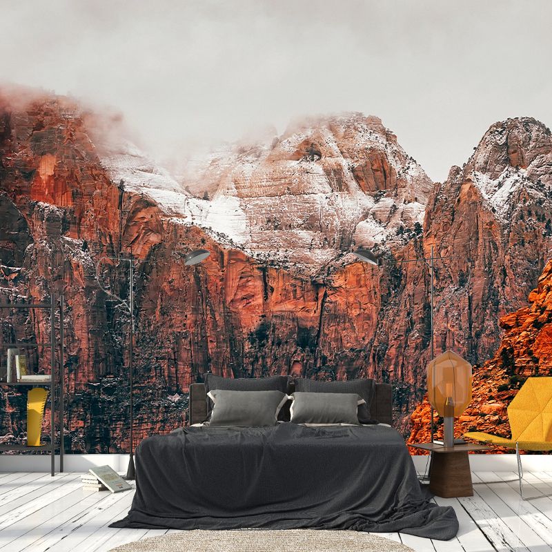 Mountain Mural Decal Decorative Wallpaper Customized Wall Covering for Sitting Room