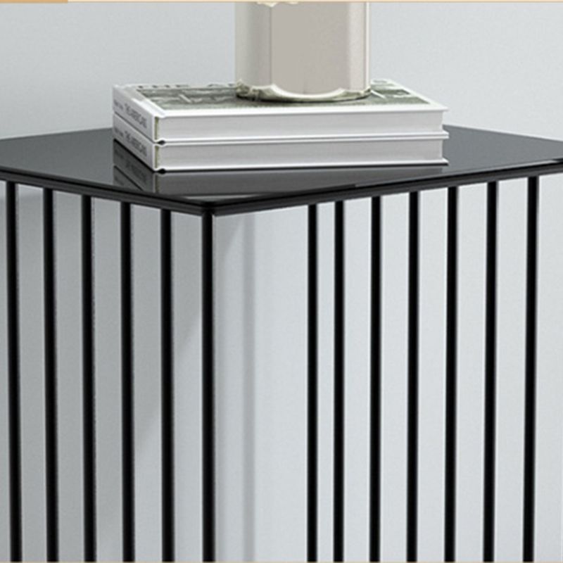 Mid-Century Metal Frame Rectangular Metal Wrap Living Room Side Table