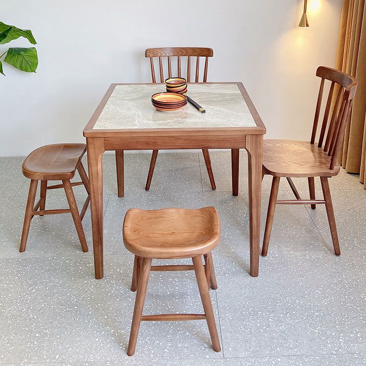 Industrieel grijs gesinterde stenen tafel standaard keuken eettafel met 4 potenbasis