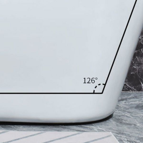 Modern Acrylic Freestanding Bathtub Soaking Single Slipper Tub in White