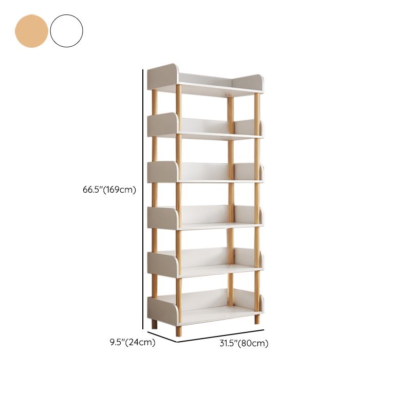 Scandinavian Standard Bookshelf Open Back Engineered Wood Bookcase