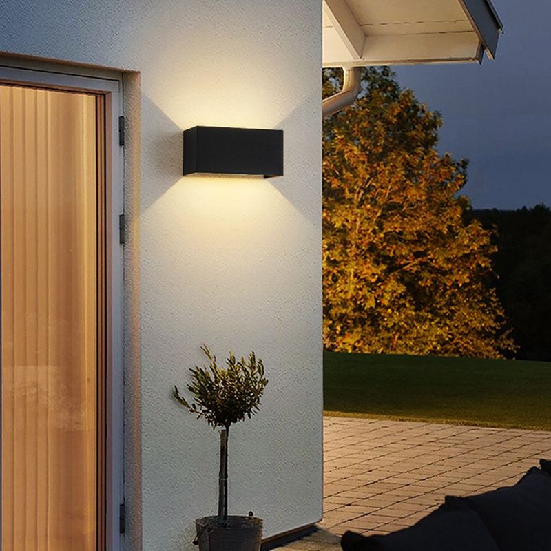 Square Shape Wall Lamp Modern LED Wall Mount Lamp with Aluminum Shade for Garden