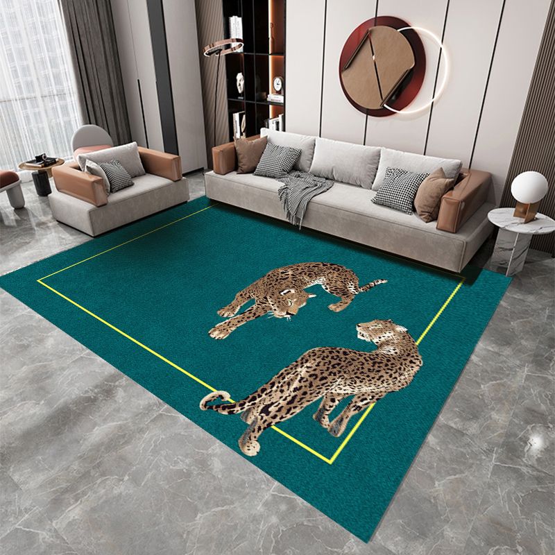 Luxurious Contemporary Indoor Rug Trendy Animals Pattern Area Carpet Nylon Washable Rug for Living Room