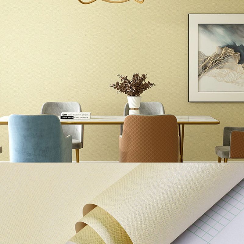 Pastel Color Plain Wallpaper Roll Self-Adhesive Minimalist Style Living Room Wall Decor