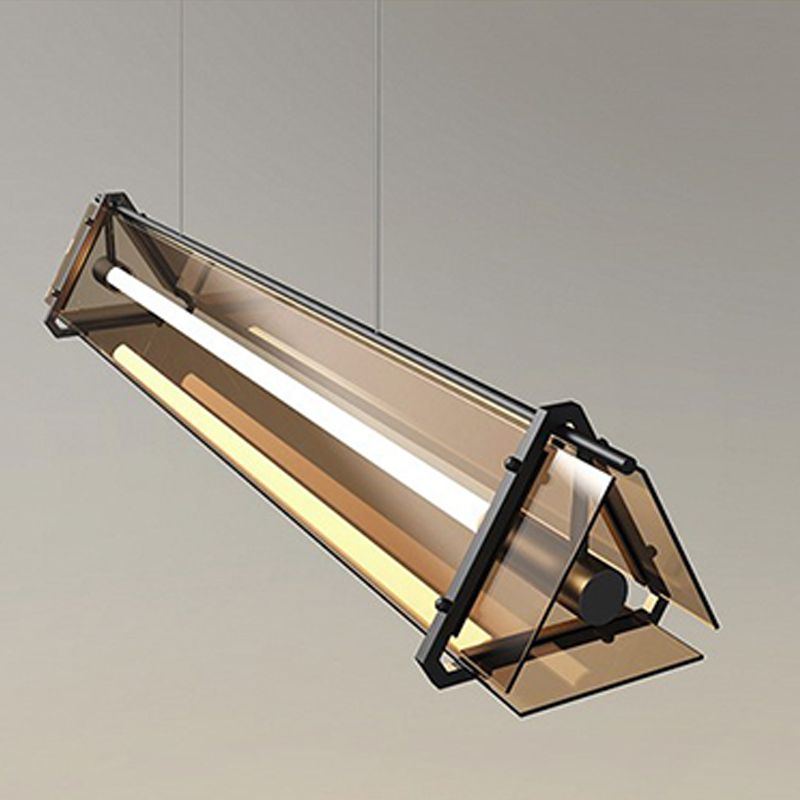 Geometría de estilo moderno Coste de vidrio transparente 1 luz colgante colgante de luz