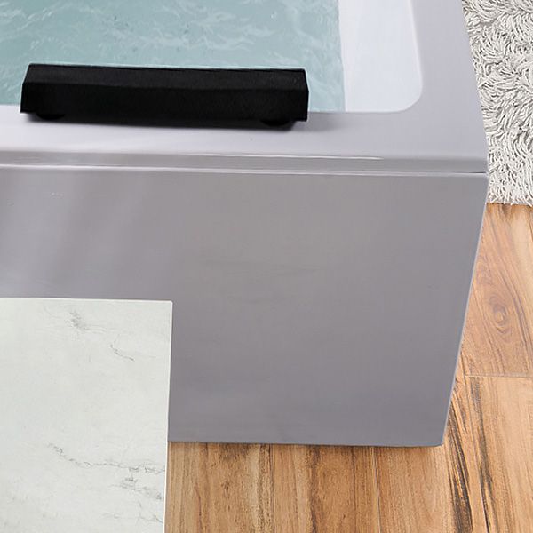 Freestanding Acrylic Bathtub Rectangular Modern Soaking Bath