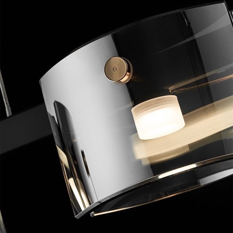 Modern Simple Hanging Island Light Glass LED Hanging Lighting Fixture for Sitting Room