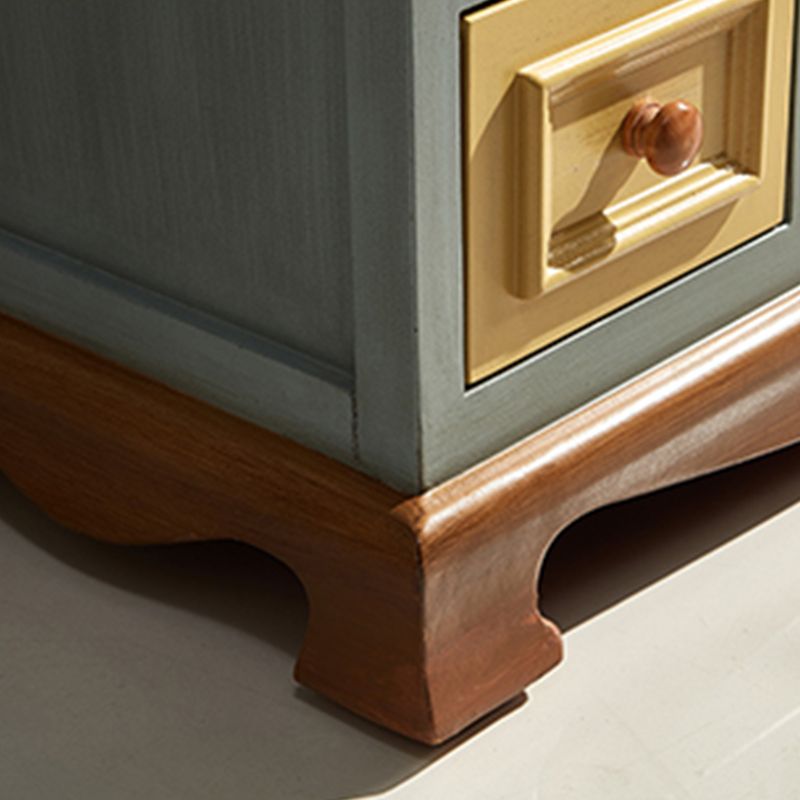 Nautical Bedroom Storage Chest Vertical Wooden Chest with Drawers