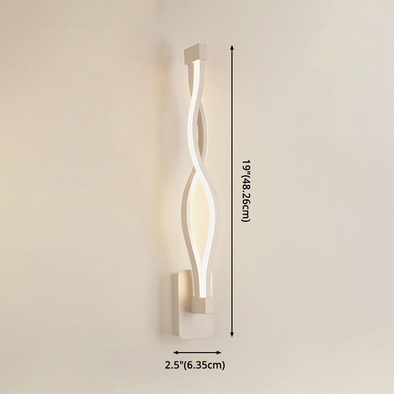 Lámpara de pared LED de simplicidad moderna Amplina de pared lineal de aluminio con sombra acrílica