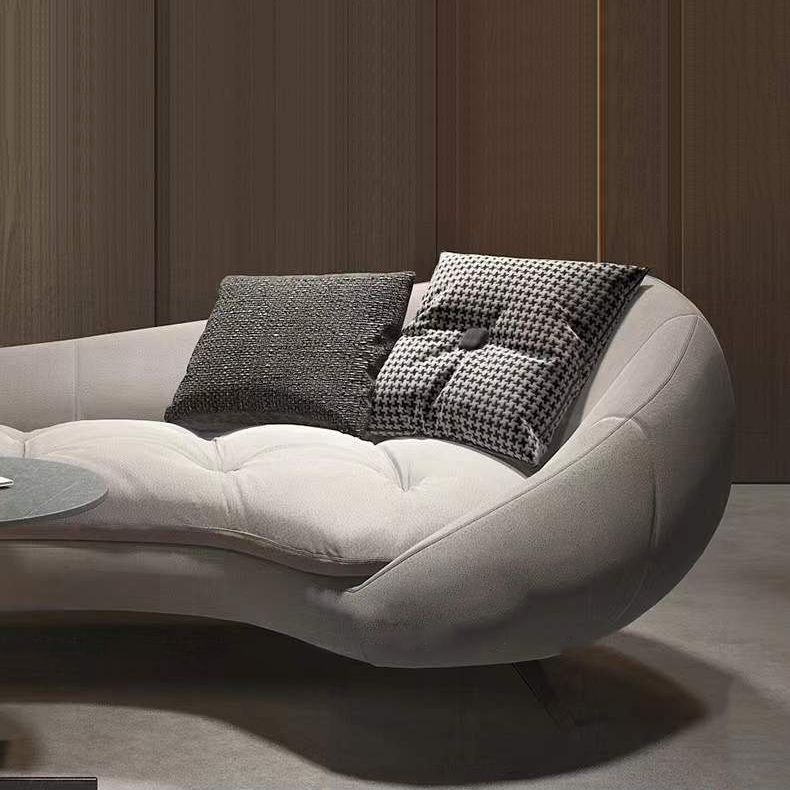 Modern Chaise Lounge Chair Light Grey Right-Arm Facing Chaise
