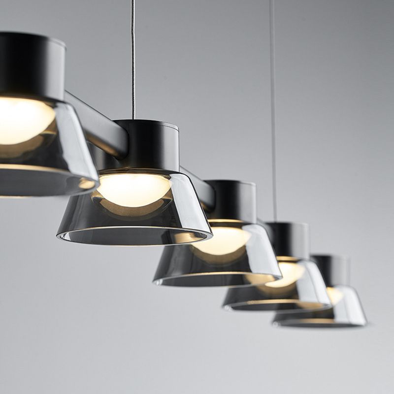 Modern Hanging Island Light Glass LED Hanging Lighting Fixture for Sitting Room