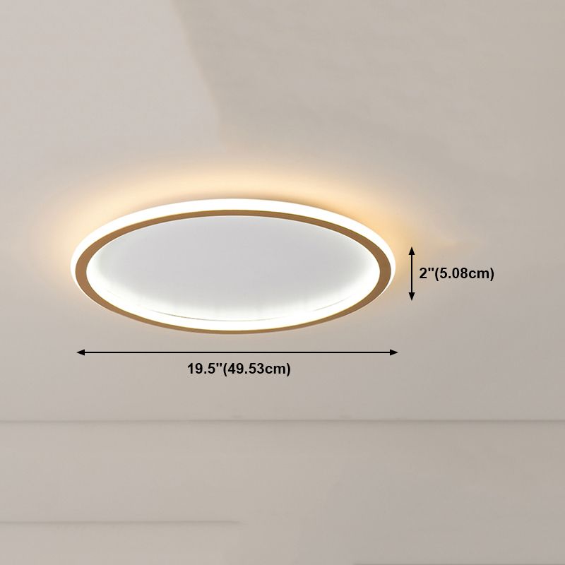 Modern LED Flush Mount Light Fixture Gold Geometry Ceiling Light Fixture with Metal