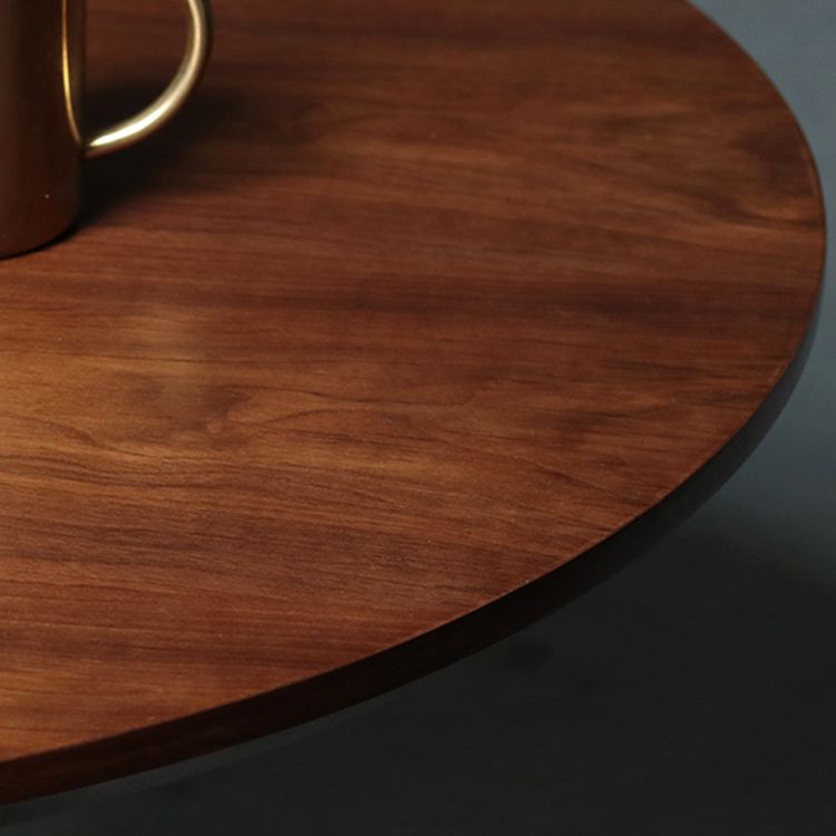 Pedestal redondo Mesa de comedor informal Mesa fija con madera maciza