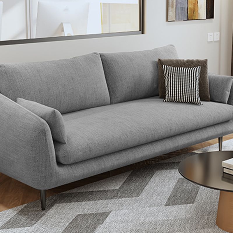Contemporary Fabric Loose Back Sofa 31.5"High Pillow Top Arm Sofa for Apartment