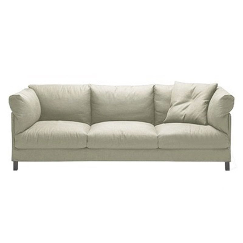 82.67" W x 32.67" D x 32.67" H Contemporary Standard Square Arm Sofa for Living Room