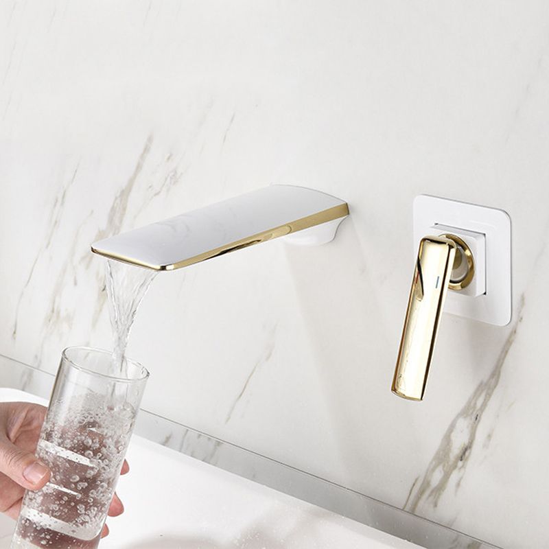 Wall Mounted Bathroom Faucets Glam Style Lever Handles Faucets