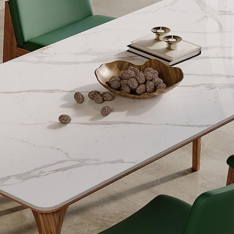 Rectangle Dining Table Solid Wood Base Dining Table for Kitchen