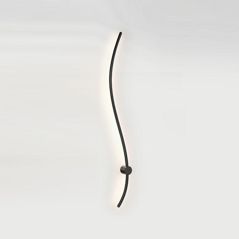 Metal Linear Wall Mounted Lamps Modern Style 1 Light Wall Lighting Fixtures