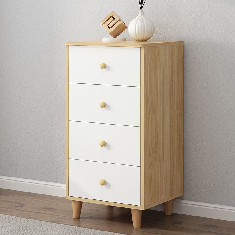 Contemporary Bedroom Storage Chest Engineered Wood Chest with Drawers