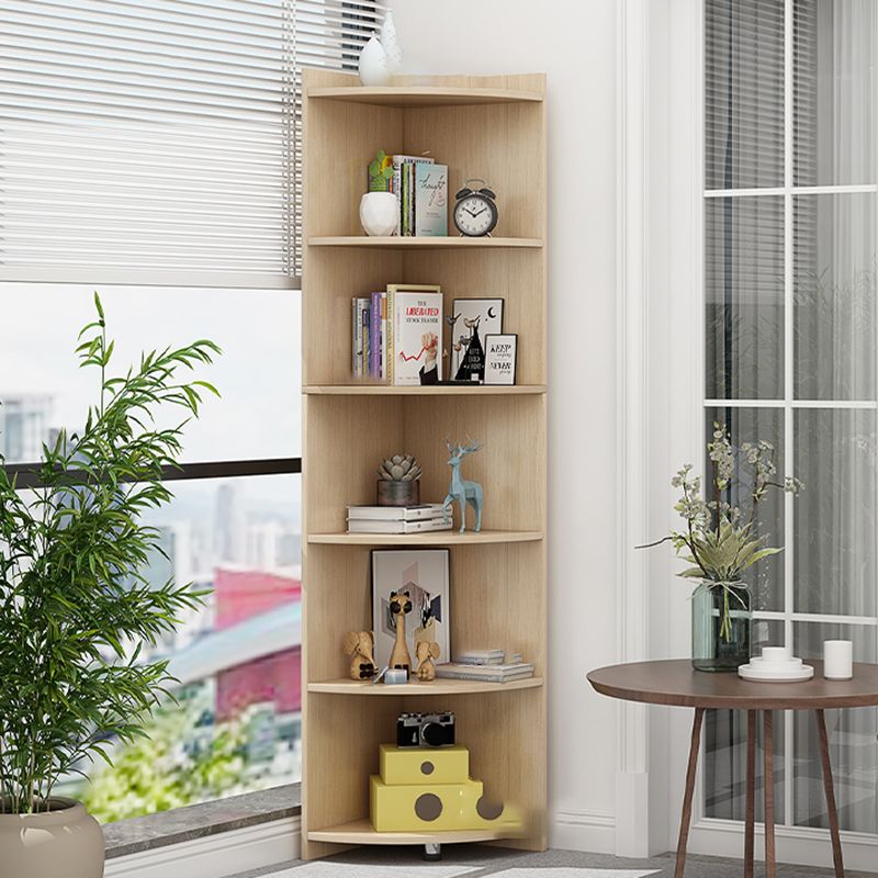 Closed Wooden Bookshelf Modern Minimalist Home Living Room Corner Bookcase
