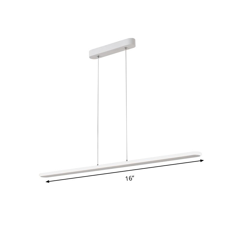 16"/23.5"/31.5" Wide Oval Hanging Pendant Light Contemporary LED Kitchen Ceiling Pendant over Table in Warm/White Light