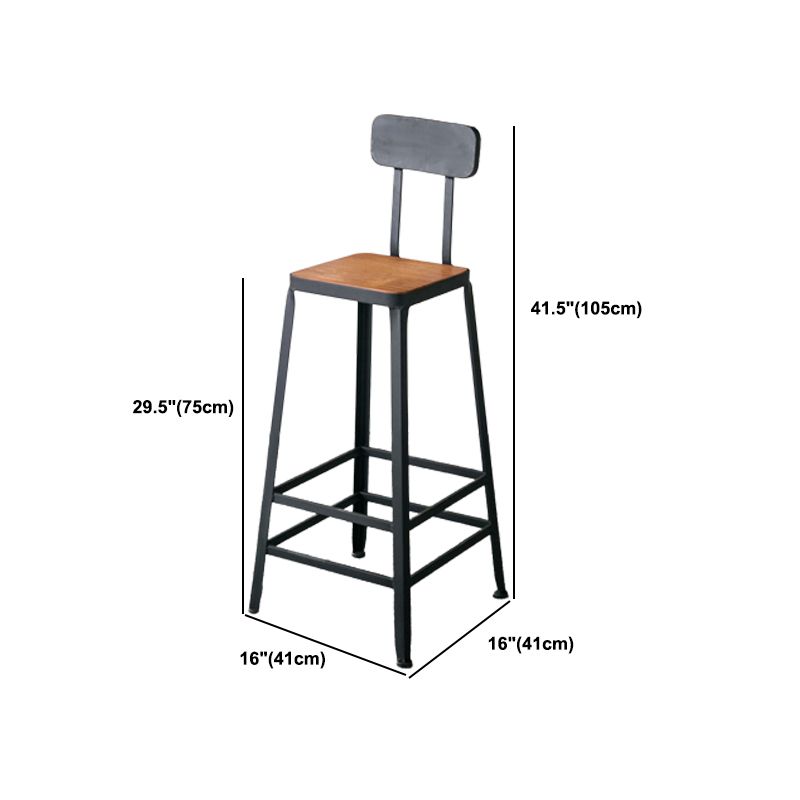 Modern Style Bar Table Set 1/7 Pieces Rectangle Wood Counter Table with Stools