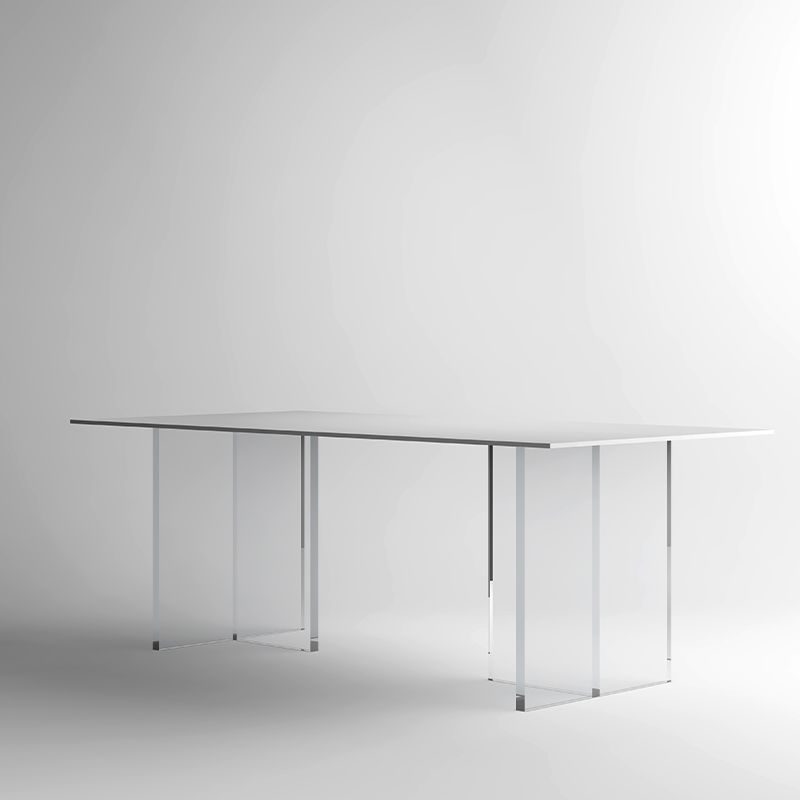 Mesa de comedor rectangular acrílica Mesa de piedra sinterizada para comedor y cocina