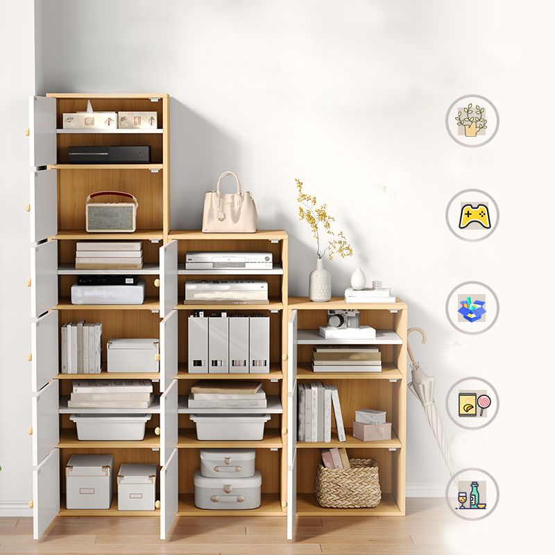 Contemporary Wooden Accent Cabinet Rectangle Storage Cabinet with Door