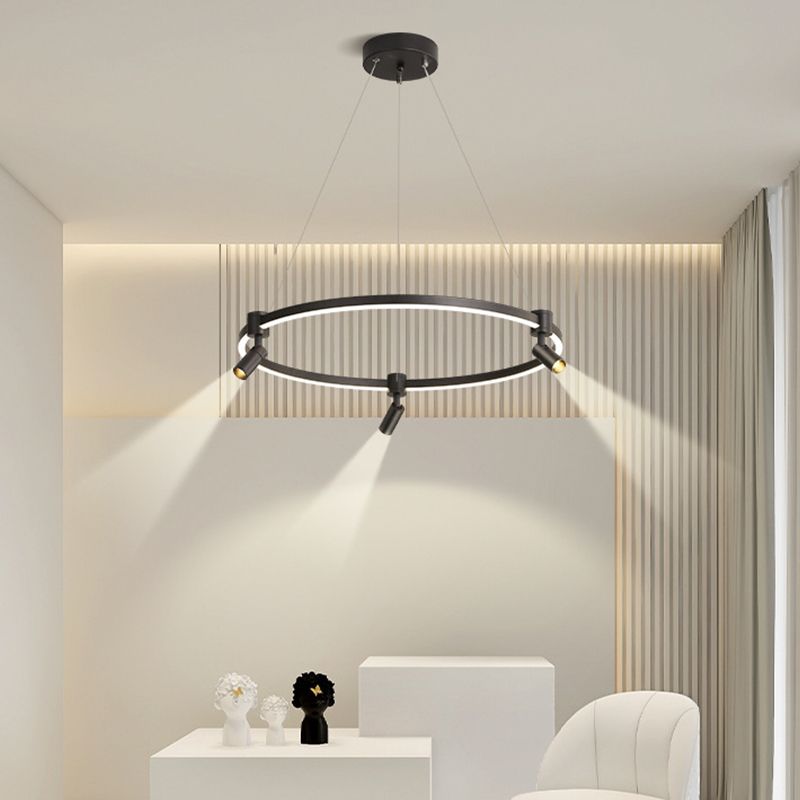 Linear Shape Metal Pendant Light Fixtures Modern Style 4 Light Hanging Light Fixtures