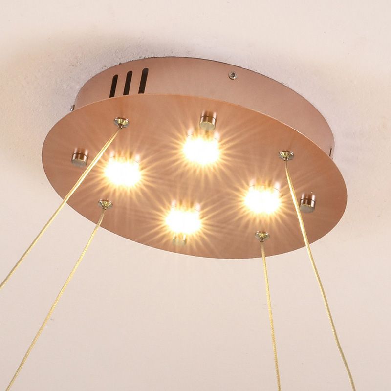 Luz de metal contemporánea de lámparas de metal Fireglies Hanging Chandelier para dormitorio