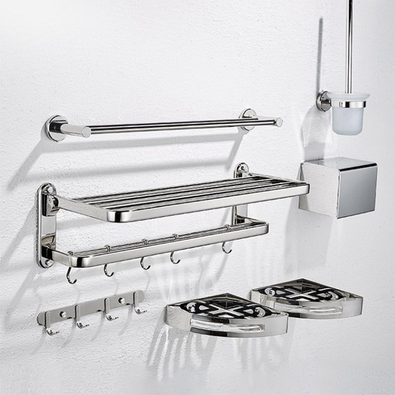Modern Stainless Steel Bathroom Accessory Kit Towel Bar Paper Holder Bath Hardware Set