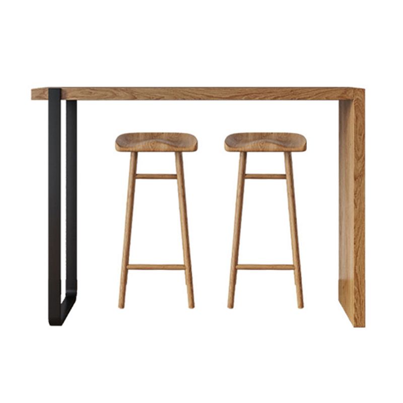 Solid Wood Modern Table and Stool Set 1/2/3 Pieces Pub Dining Set