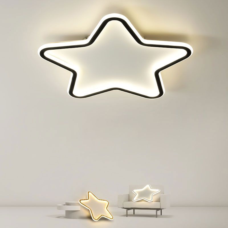 Frosted Aluminium LED Flush Mount in Modern Creative Style Silicone Starry Ceiling Light for Bedroom