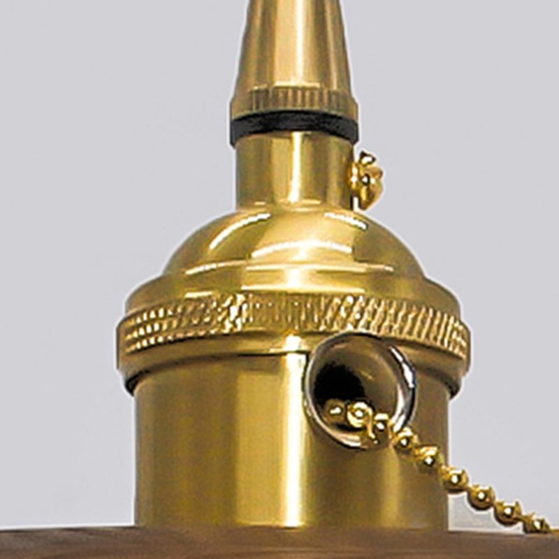 1 Light Pot Cover Hanging Pendant Modern Style Wood Hanging Lighting for Bedroom