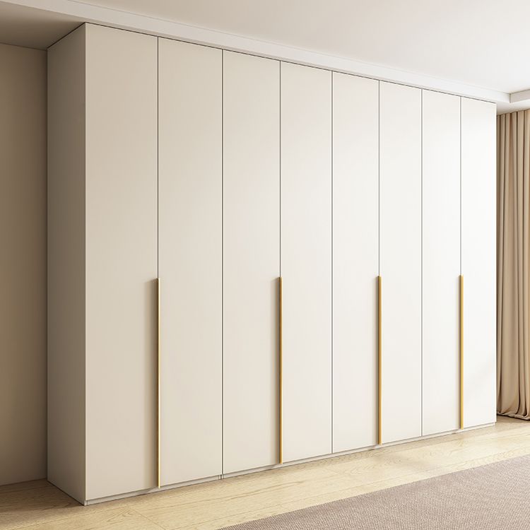 Modern Artificial Wood Wardrobe Freestanding Wardrobe in White