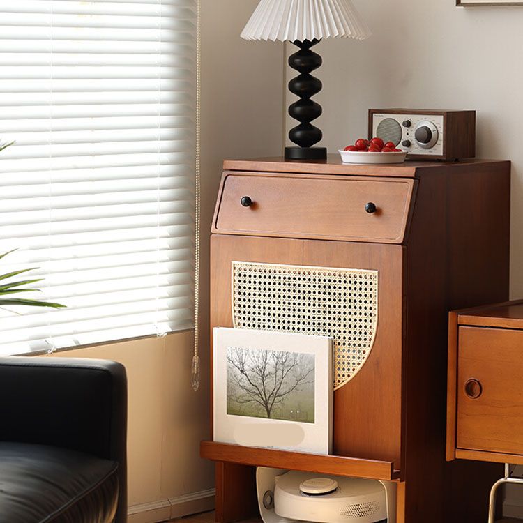 Wood Modern 33" Tall Soft Close Drawers Accent Cabinet with Doors