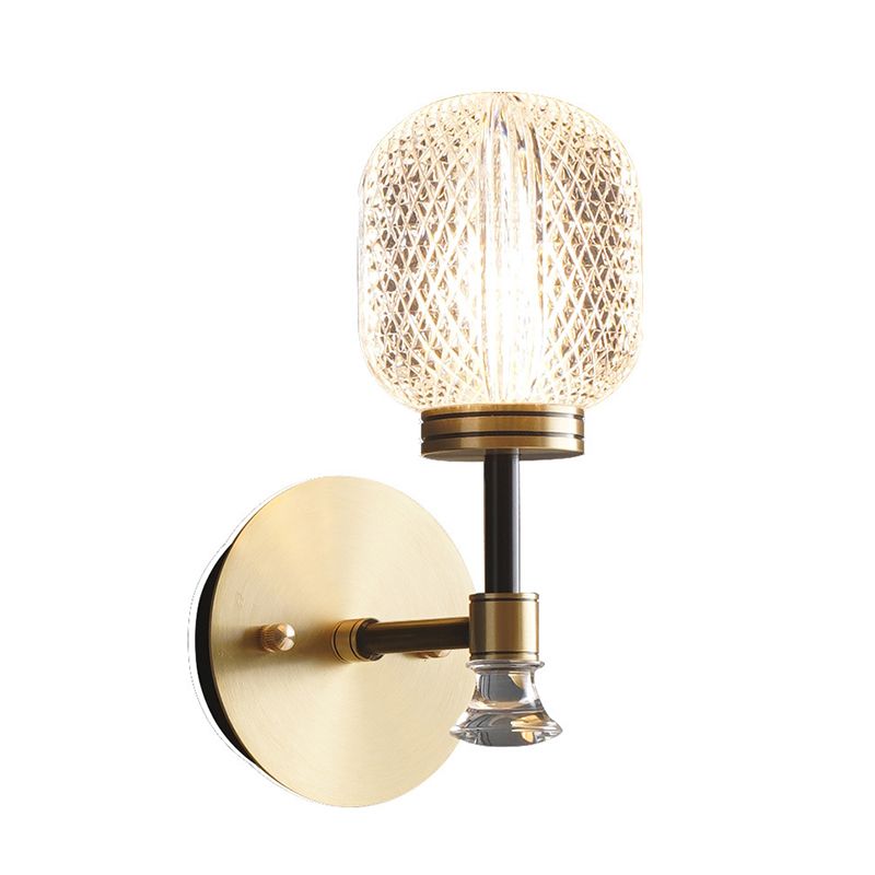 Modern Indoor Decoration Wall Light Up Light Glass Shade Wall Sconce for Bedside